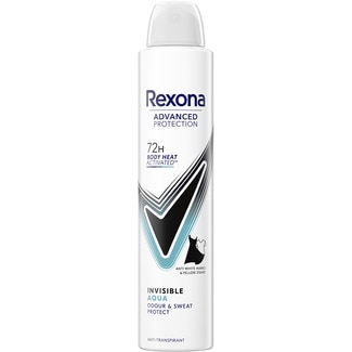 REXONA desodorante Advanced Protection invisible Aqua anti-transpirante 72h spray 200 ml