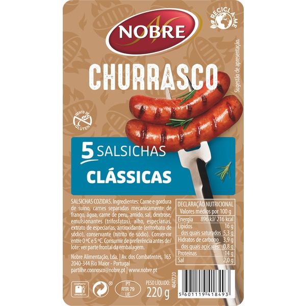Salsichas Clássicas unidade 220 g