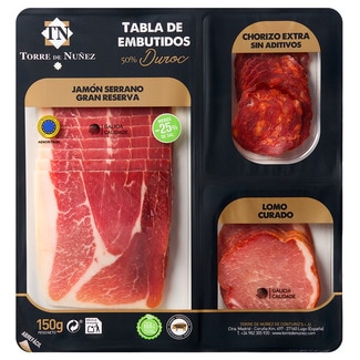 Torre de Nuñez Tábua de Enchidos Duroc  (Presunto - Lombo-Chouriço) unidade 150 g