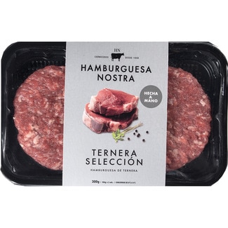 HAMBURGUESA NOSTRA Ternera Selección hamburguesa de ternera hechas a mano sin gluten 2 unidades bandeja 300 g