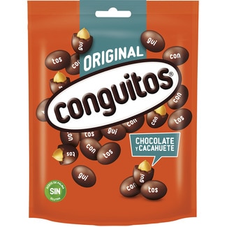 CONGUITOS Original cacahuetes recubiertos de chocolate con leche y sin gluten bolsa 200 g