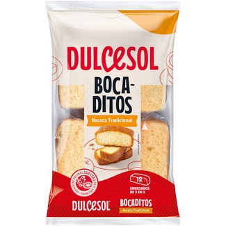 DULCESOL sponge cake with no palm oil 12-pack container 246 g 18 units