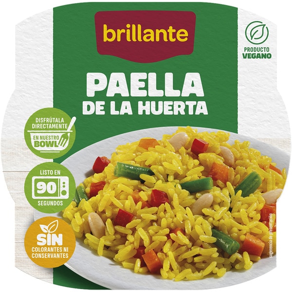 vegan garden vegetable paella container 250 g