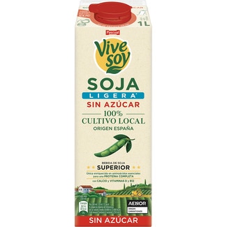 VIVESOY Leichter Sojadrink zuckerfrei mit essentiellen Aminosäuren, Calcium, Vitamin D und B12 Karton 1 l
