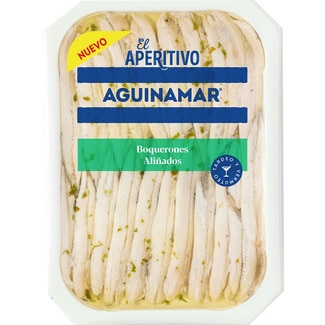 AGUINAMAR boquerones aliñados bandeja 70 g neto escurrido