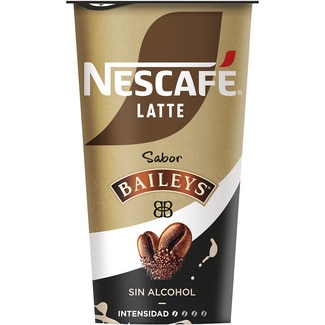 NESCAFE LATTE Baileys bebida láctea de café sabor baileys sin alcohol sin gluten vaso 215 g