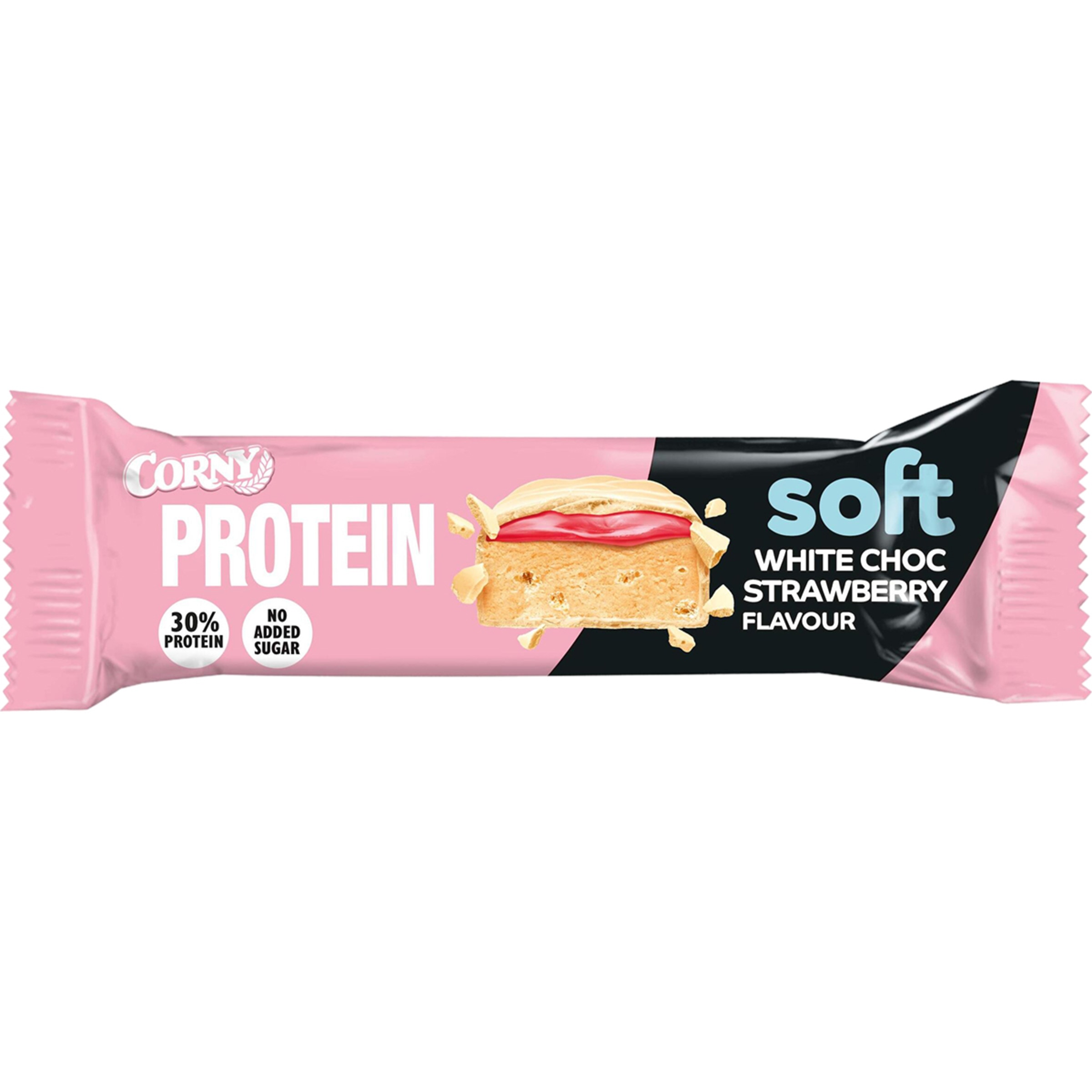 barrita de proteínas Soft sabor chocolate blanco y fresa