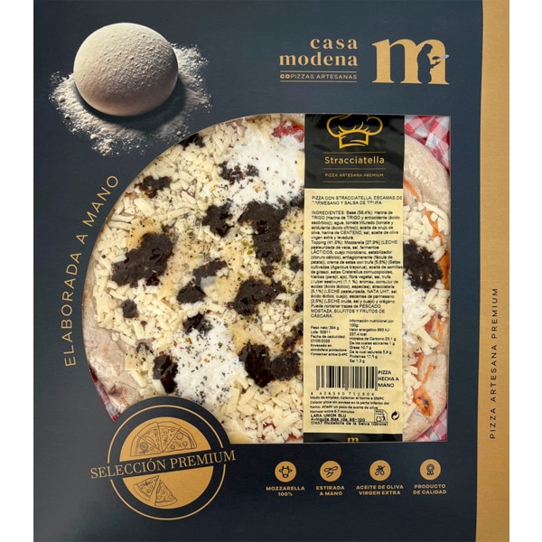 Pizza com Burrata Stracciatella embalagem 413 g