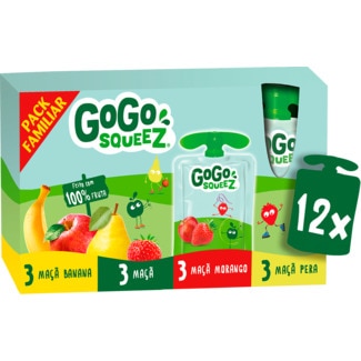 Gogo Squeez Multipack 12 unidades embalagem 90 g