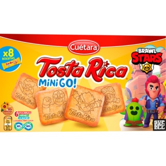 Cuétara Tosta Rica Mini Go Bolachas Pack 8 embalagem 240 g
