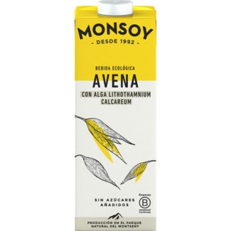 Monsoy Bebida de Aveia e Cálcio Bio embalagem 1 L