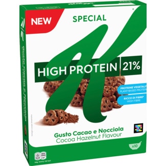Kellogg's Cereais High Protein 21% Cacau embalagem 320 g
