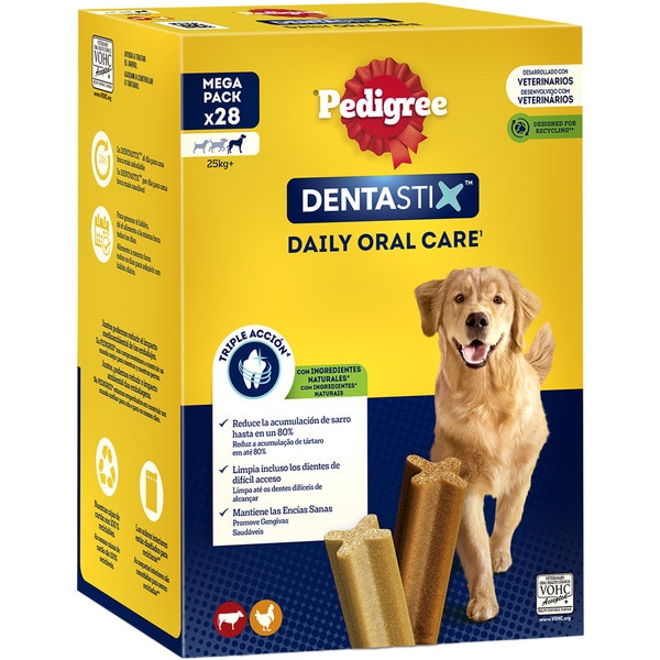 Dentastix snack dental para perros de tamaño grande 28 unidades 38,5 g