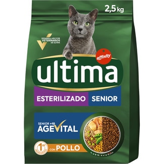 ULTIMA Sterilised Senior cat food with chicken for sterilised senior cats bag 2,5 kg