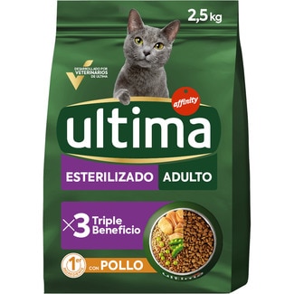 ULTIMA Esterilizado Adult pienso para gatos adultos esterilizados con pollo bolsa 2,5 kg