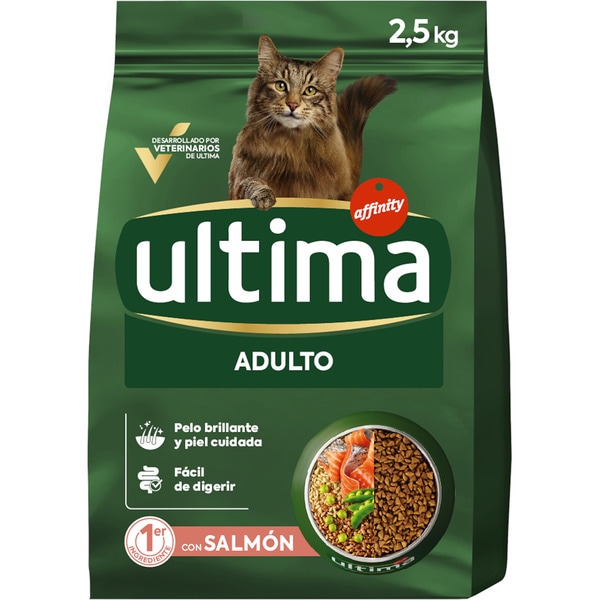 Adult cat food with salmon for adult cats bag 2,5 kg