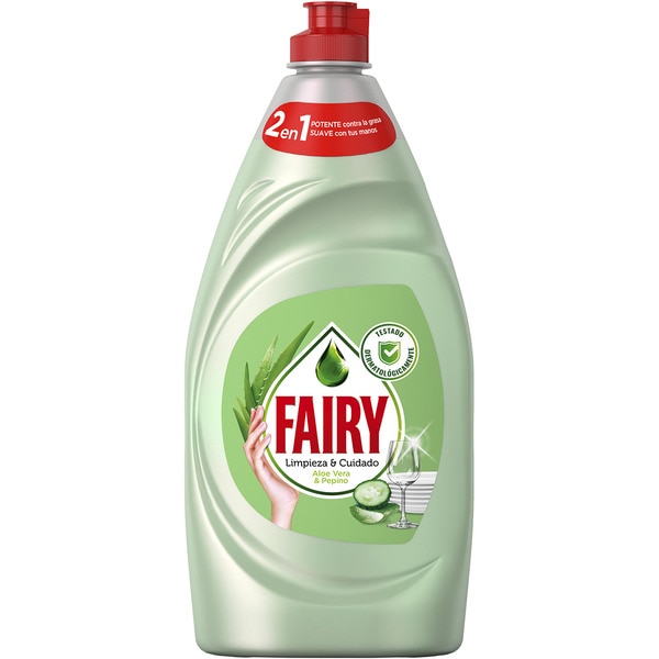 Limpieza y Cuidado concentrated washing up liquid with aloe vera and cucumber bottle 820 ml