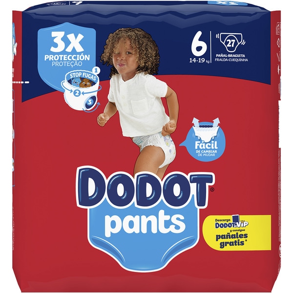 Pants unisex nappy and briefs +15 kg size 6 packet 27 units