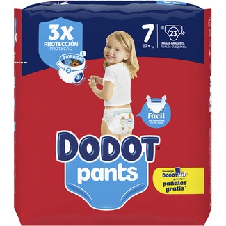 DODOT Pants pañal & braguita unisex de +17 kg talla 7 paquete 23 unidades