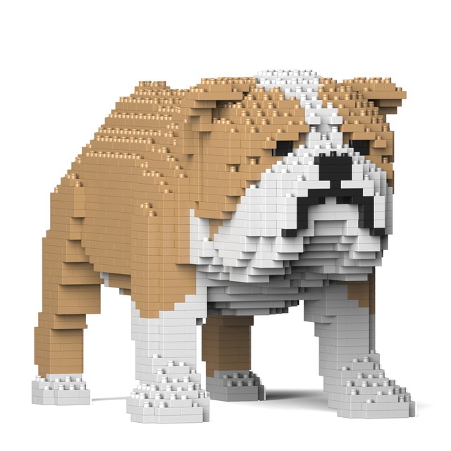 Puzzle 3D bloques de construcción English Bulldog.