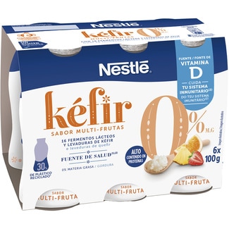 NESTLE kéfir sabor multifrutas pack 6 unidades 100 g
