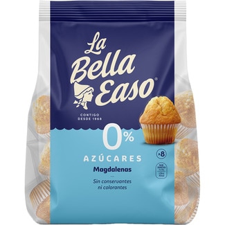 LA BELLA EASO Magdalena cakes with 0% sugar individually packaged, no colourings or preservatives 8-pack bag 232 g