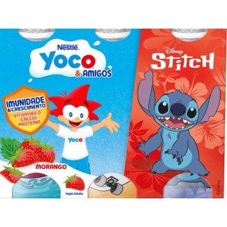 Yoco Iogurte Líquido de Morango Pack 6 embalagem 90 g