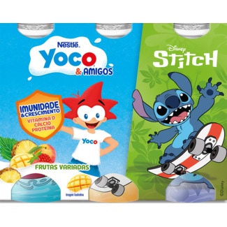 Yoco Iogurte Líquido de Frutas Variadas Pack 6 embalagem 90 g