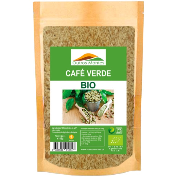 Café Verde Moído Bio embalagem 100 g