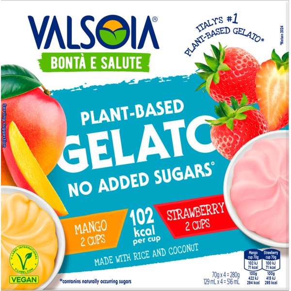 Gelado de Fruta Manga e Morango embalagem 280 g