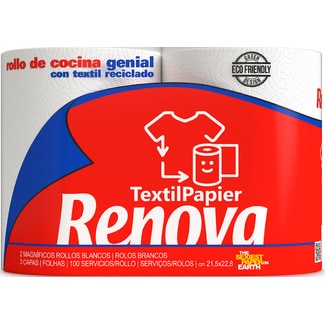 Renova Rolo de Cozinha TextilPapier embalagem 2 unidades