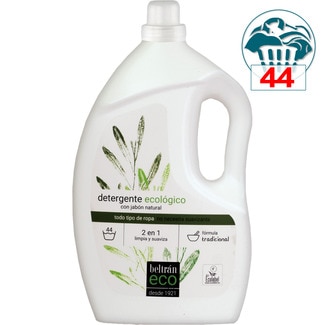 BELTRAN ECO detergente líquido ecológico 2 en 1 con jabón natural bottle 44 dose