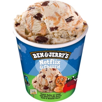 Ben & Jerry's Gelado Netflix & Chill'd de Manteiga de Amendoim embalagem 465 ml