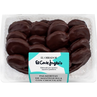 EL OBRADOR EL CORTE INGLES Butter-Schweinsohren mit Schokolade 10 Stück Schale 180 g