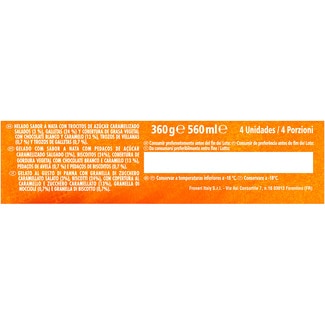 Helado Waffle sándwich nata con trocitos de azúcar caramelizados salados y galleta 4 unidades 560 ml - Nestle Maxibon