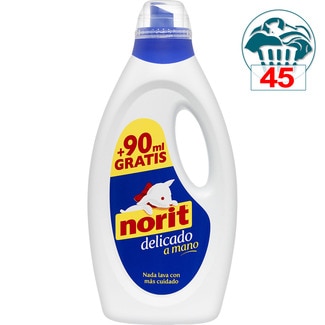 NORIT Flüssigwaschmittel für Empfindliche Handwäsche Flasche 45 Dosis
