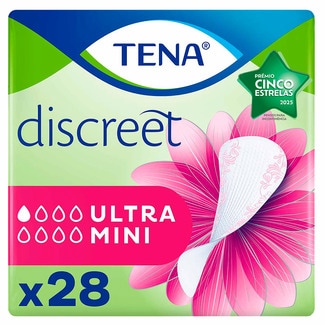 Tena Pensos Incontinência Discreet Ultra Mini embalagem 28 unidades