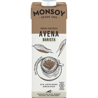Monsoy Bebida de Aveia Barista Bio embalagem 1 L