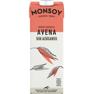 Monsoy Bebida de Aveia sem Açúcar Bio embalagem 1 L