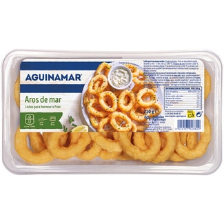 AGUINAMAR aros de mar listos para hornear o freír envase 210 g