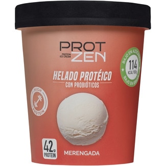PROTZEN helado proteico con probióticos sabor merengada bajo en azúcar y grasa tarrina 460 ml