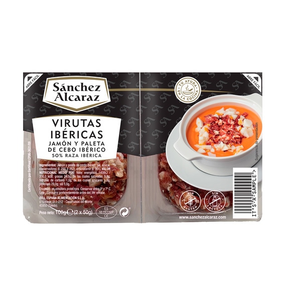 Presunto Ibérico em Pedaços sem Glúten e sem Lactose unidade 100 g