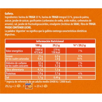 Digestive galletas de trigo Original caja 700 g - Fontaneda