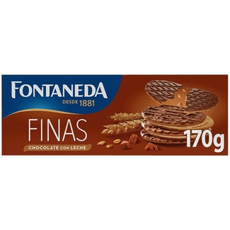 FONTANEDA Digestive thin biscuits with milk chocolate case 170 g