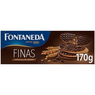 FONTANEDA Digestive thin biscuits with dark chocolate case 170 g