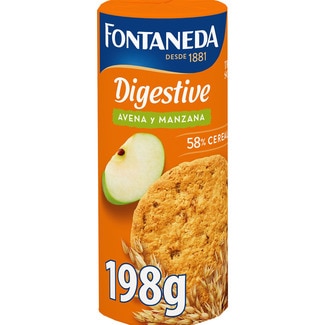 FONTANEDA Digestive Kekse mit Apfel und Hafer Paket 198 g