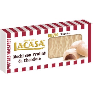 LACASA Postres Maestros Mochi-Turrón mit Schokoladenpraliné Tafel 200 g