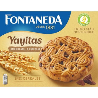 FONTANEDA YAYITAS Frühstückskekse mit Schokolade und 5 Cerealien Paket 600 g