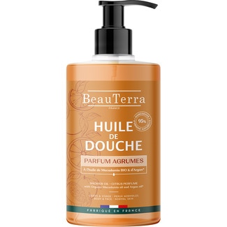 BEAUTERRA aceite de ducha con aceite de Argán y aceite de macadamia bio dosificador 750 ml