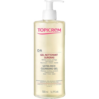 TOPICREM Da Protect excess oil cleansing gel for calming itching and irritations doser 500 ml for sensitive, very dry and atopic skin for babies, children and adults